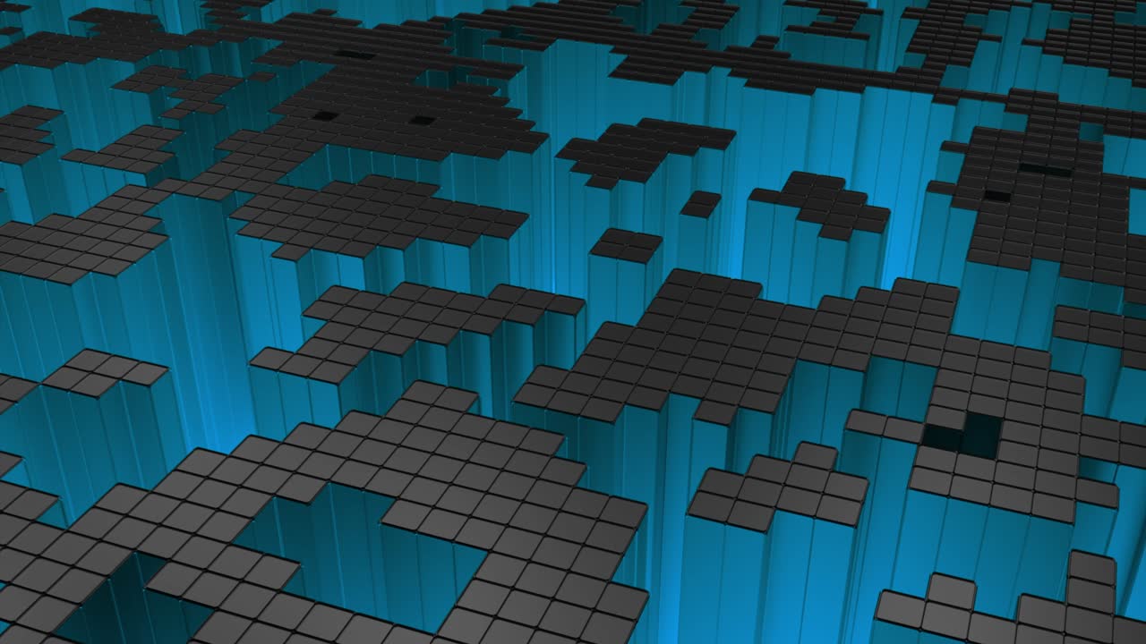 abstracto patrón geométrico 3d azul y negro