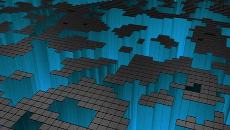 abstract 3d geometric blue and black pattern