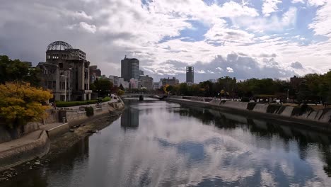 view on the atomic bomb dome in hiroshima japan