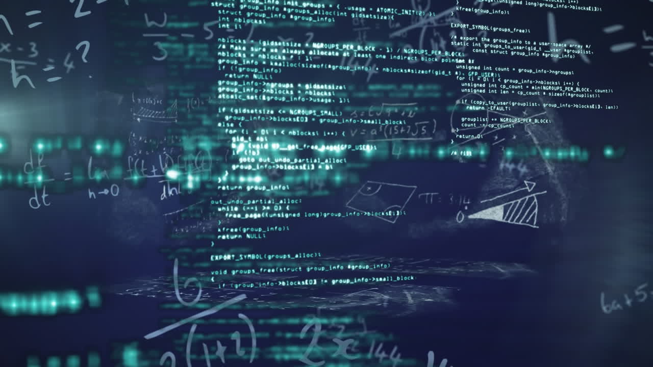 Animation of data processing over mathematical formulae