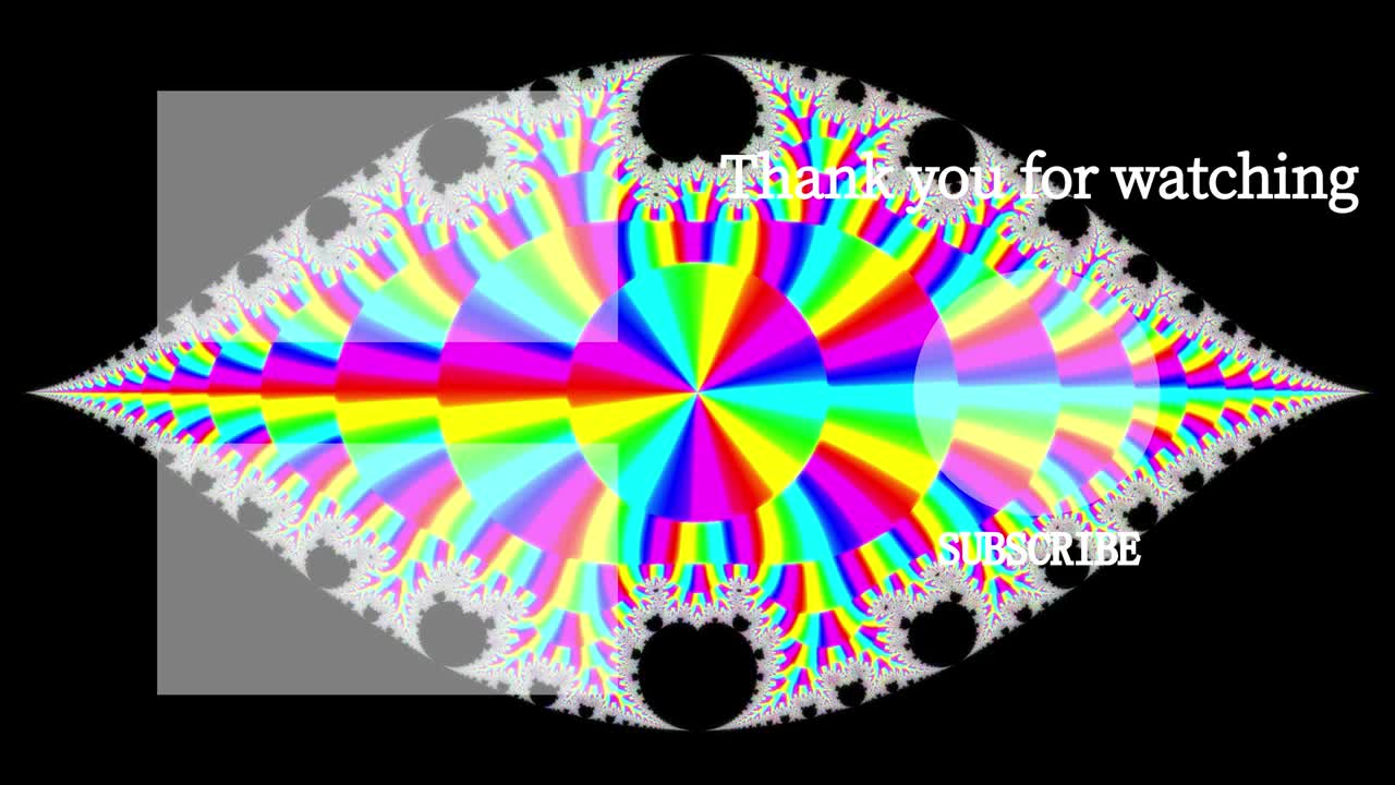 psicodélico llamativo final de la tarjeta final de la pantalla gráficos de movimiento