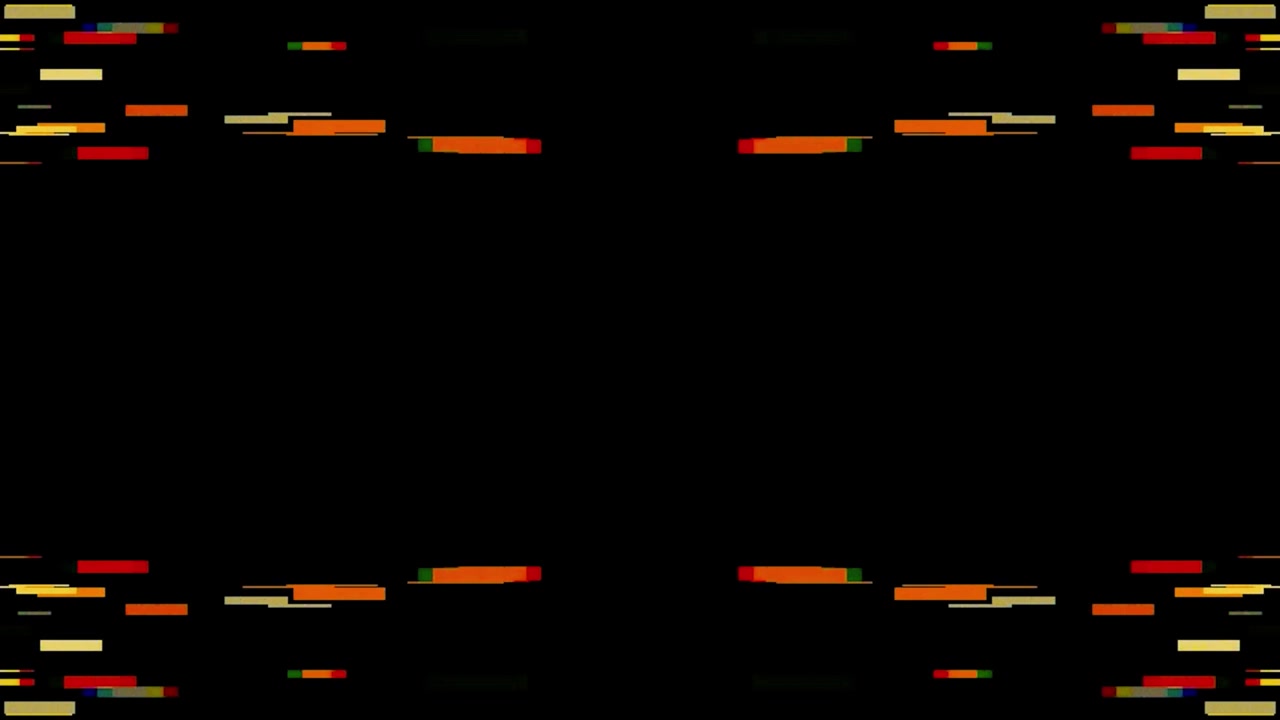 Abstract Digital Glitch Frame with Moving Colorful Rectangles