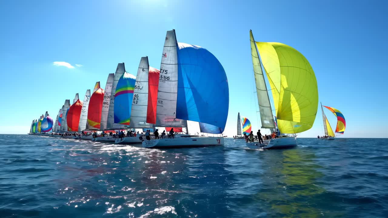 Sailboat Regatta at Sea