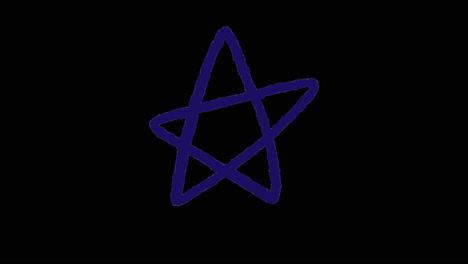 dibujo de estrella púrpura