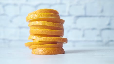 rebanadas de naranja apiladas