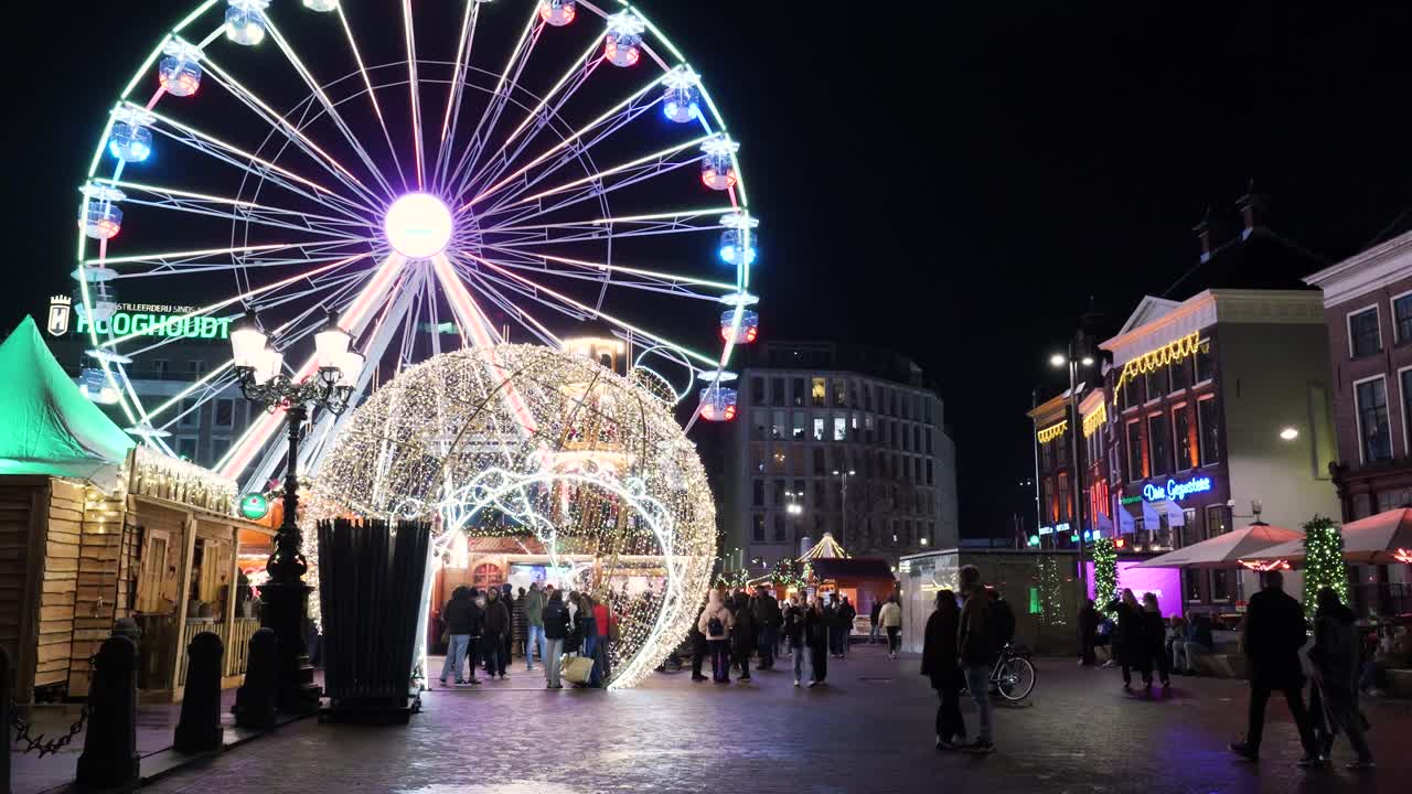 Christmas Market Ferris Wheel at Night