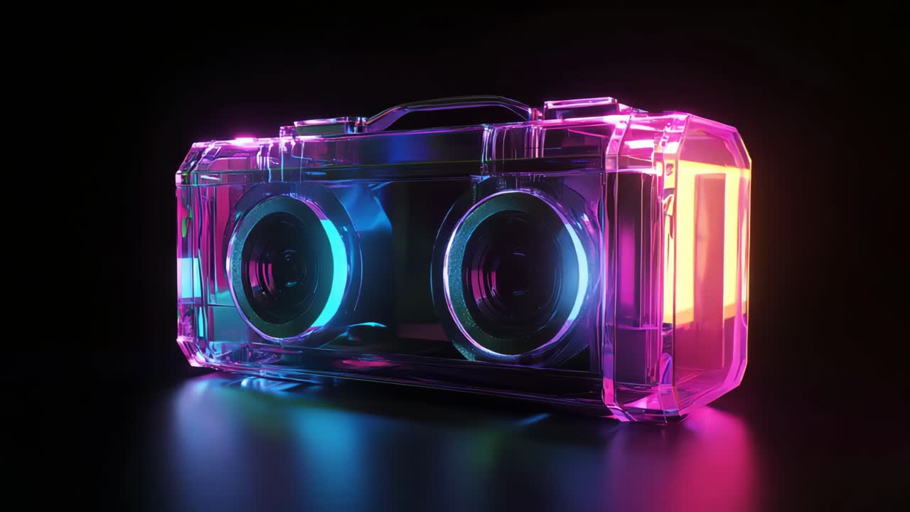 Neon Retro Stereo Speakers