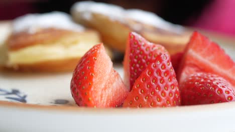 strawberries and pancakes