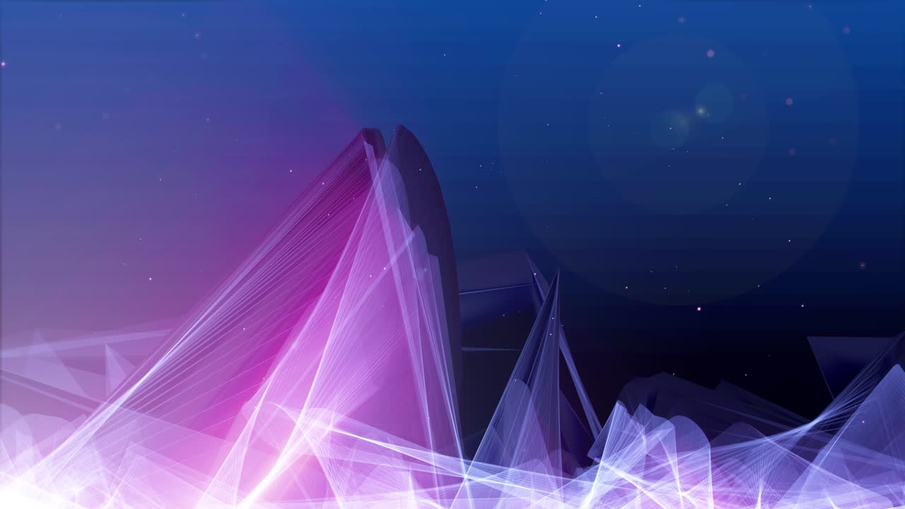 미래의 아름다운 4k 영상, 땅에 떨어지는 별의 비.