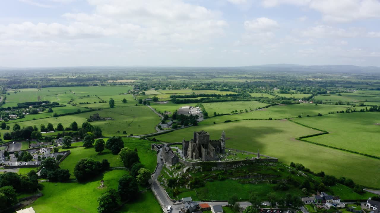 Ireland's lush countryside on a sunny day.