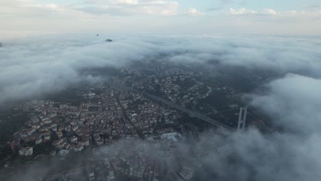 bosphorus in the fog uskudar istanbul