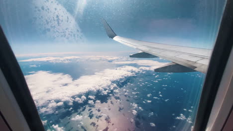 flying over the big blue ocean