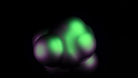 abstract 3d green and purple sphere