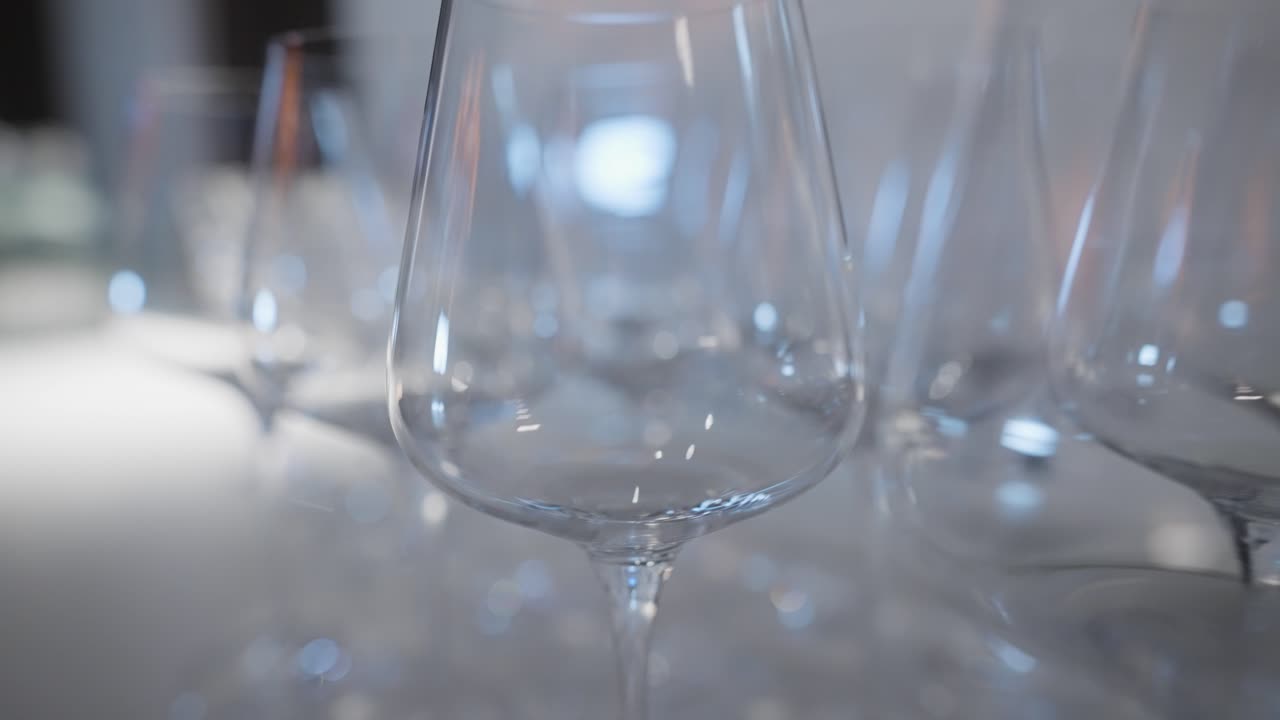 Wine Glasses on a Table