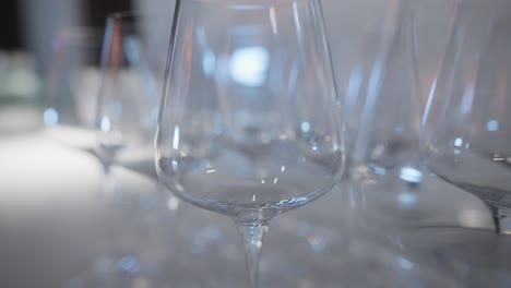 wine glasses on a table