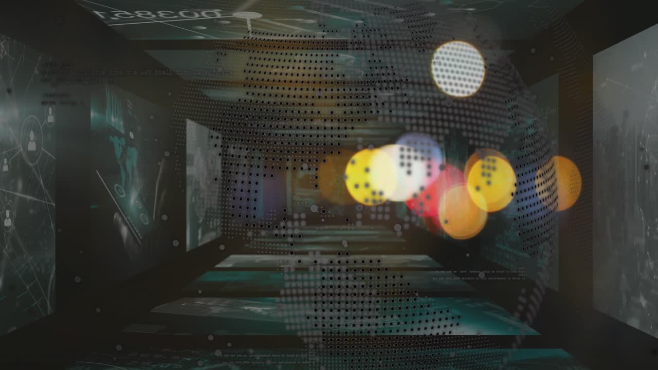 Animation of data processing over globe