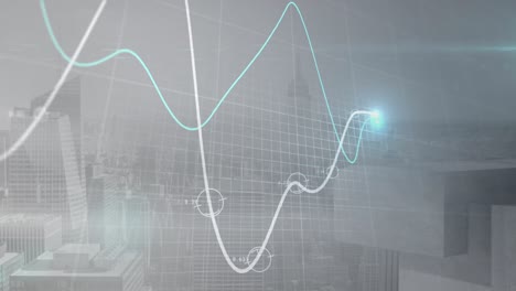 Animation-Der-Statistischen-Datenverarbeitung-Vor-Dem-Hintergrund-Einer-Luftaufnahme-Des-Stadtbildes