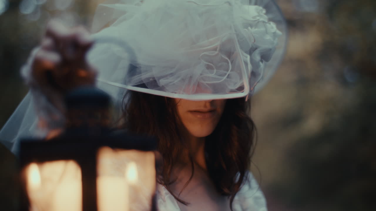 Mysterious Woman with Lantern