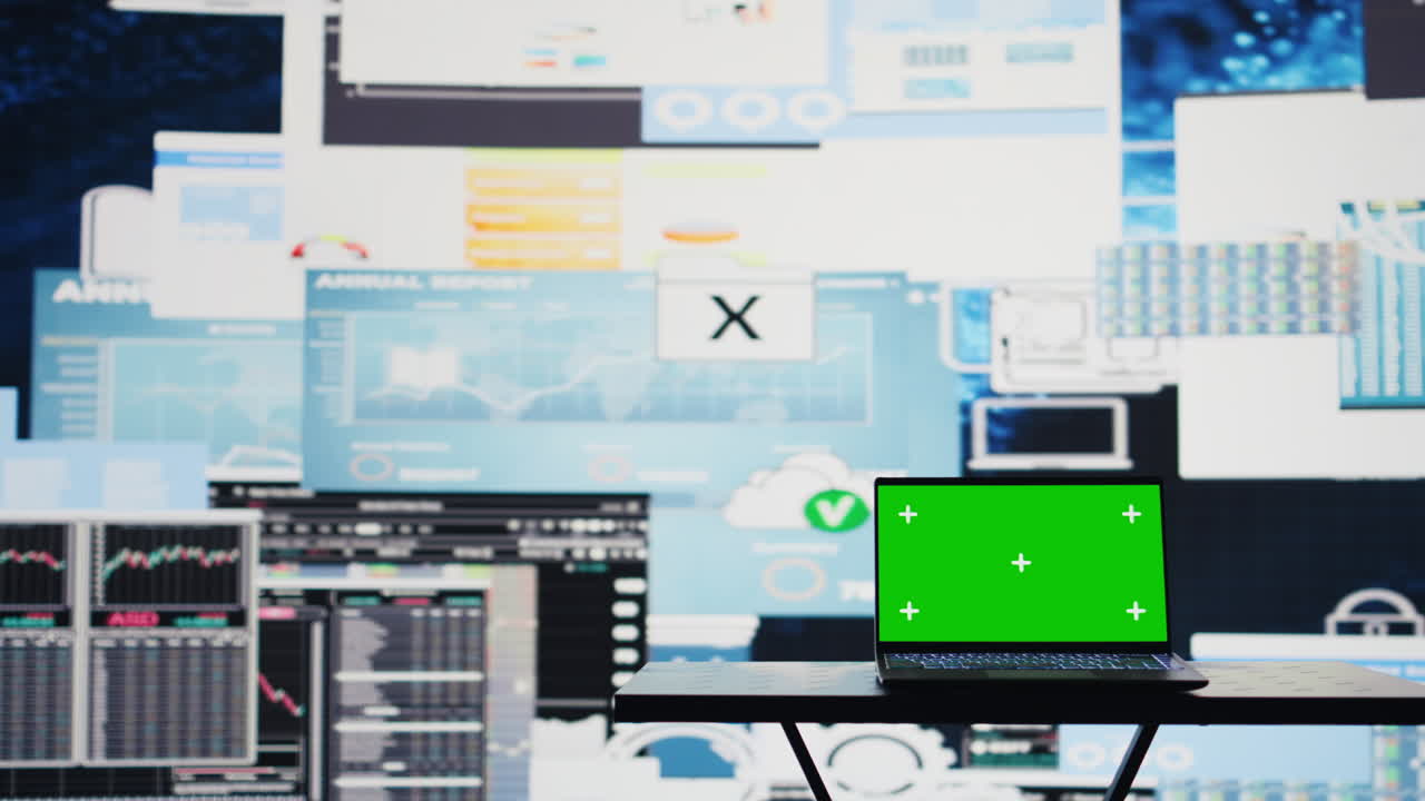 PC screen showing isolated chroma key to help the strategy planning