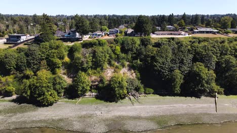 residential area of luxury homes on the pacific northwest coast in bellevue, washington