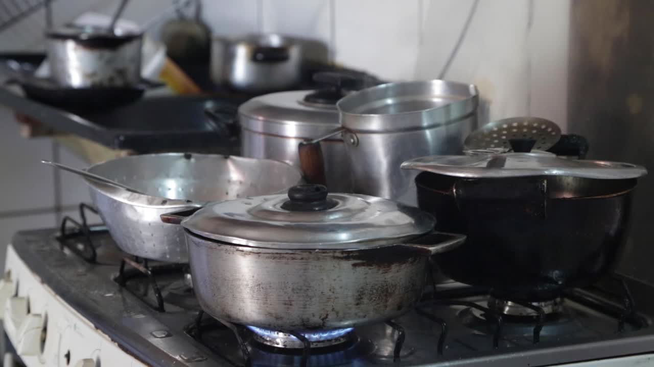 브라질 미나스 제라이스 리오 베르멜호 작은 마을의 전통 부엌