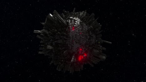 weltstadt im weltraum drehen 3d nahtlose schleife