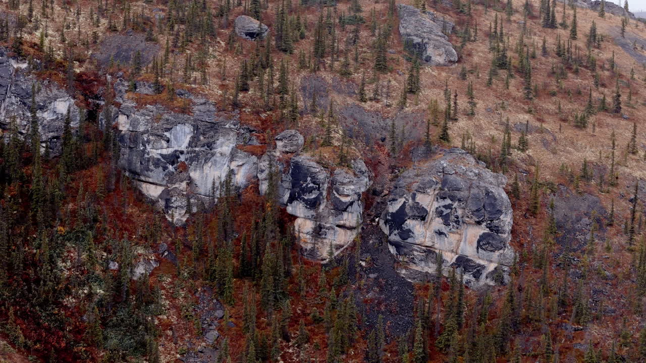 Rocky Mountains Of Ogilvie In The Yukon Territory, Canada. Aerial Shot