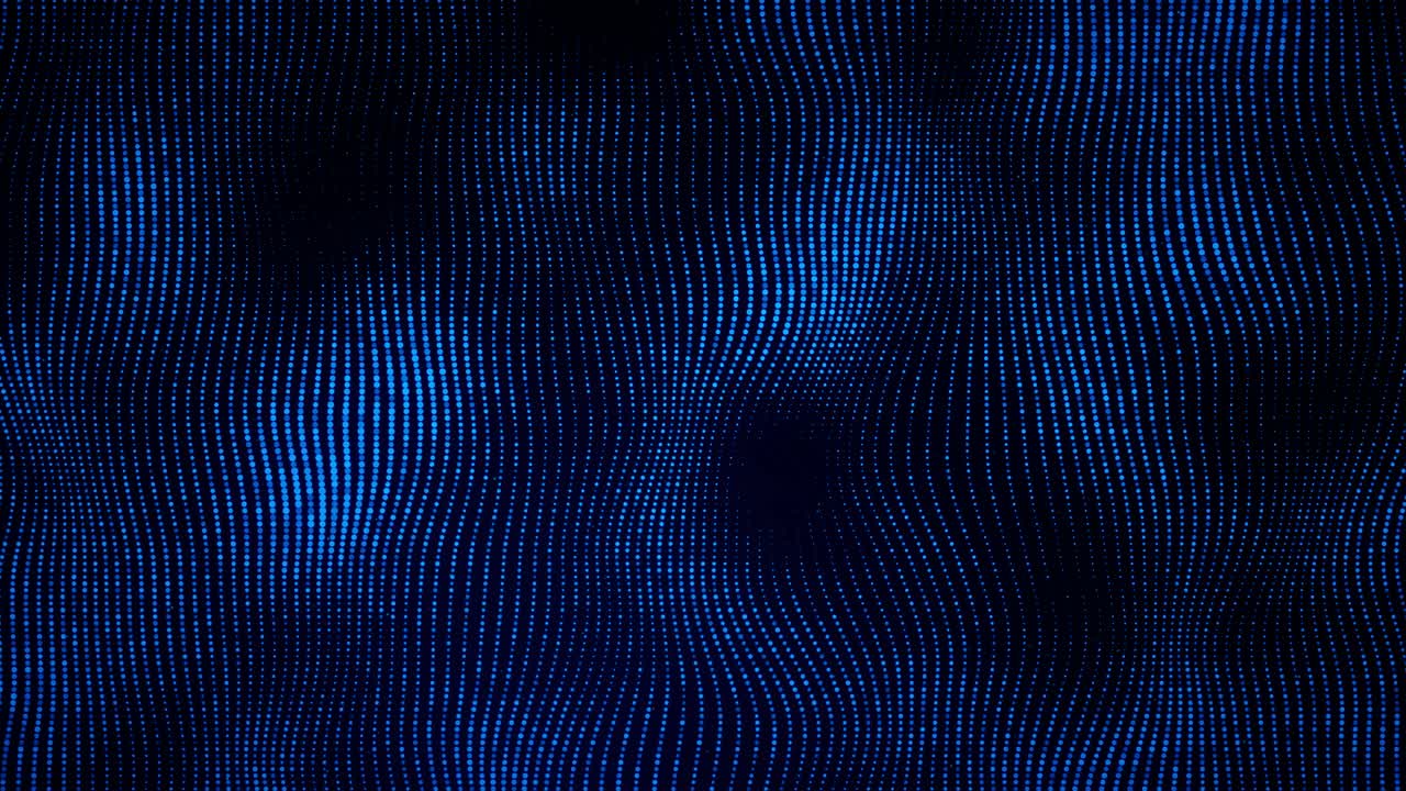 Landscape with flowing wave of particles network of bright points or dots big data digital