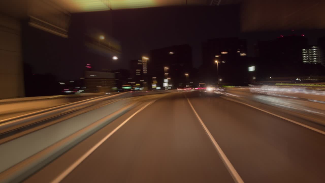 lapso de tiempo - vía circular de la autopista metropolitana en sentido contrario a las agujas del reloj