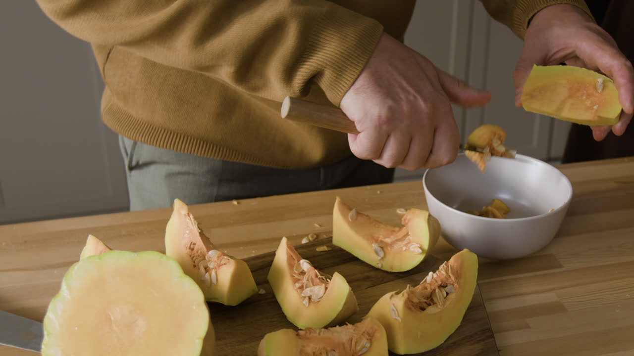 Preparing Butternut Squash