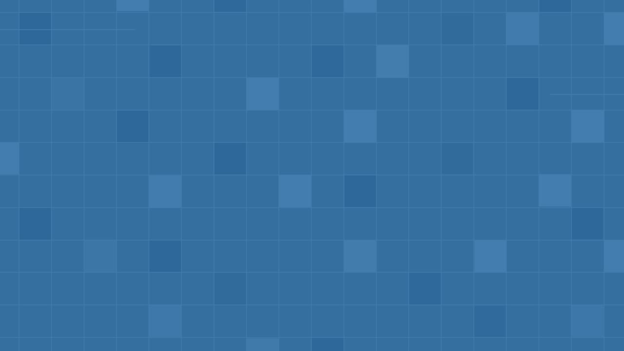 A seamless animation of a dark blue grid with pixelated texture, black dividing lines, and smooth transitions, ideal for science or technology backgrounds