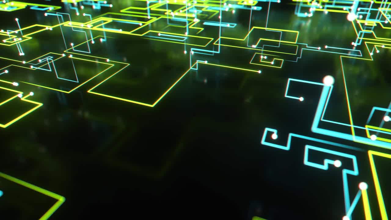 Technological concept. The spread of the global Internet network in space.