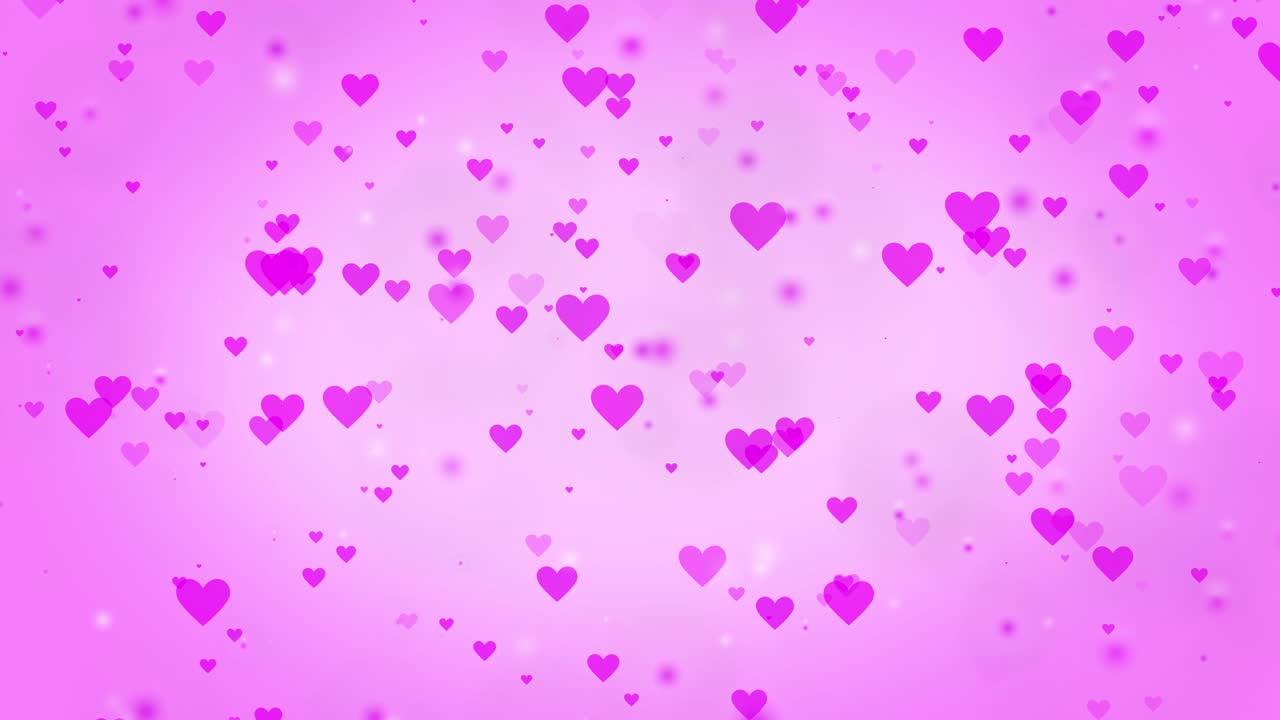 corazón rosa sobre animación de fondo romántico rosa