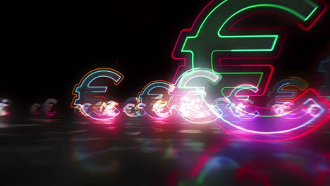 euro currency symbol abstract loopable