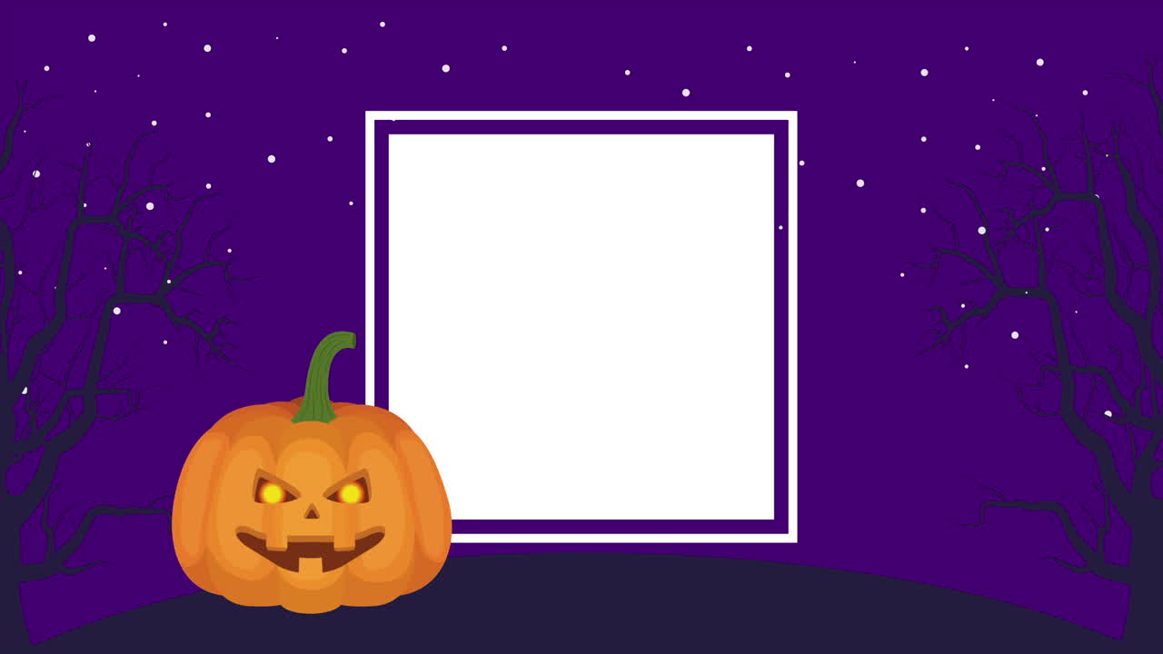 scena oscura di halloween con la zucca
