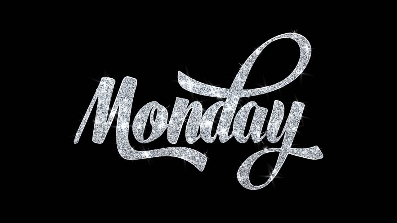 Monday Glitter Text