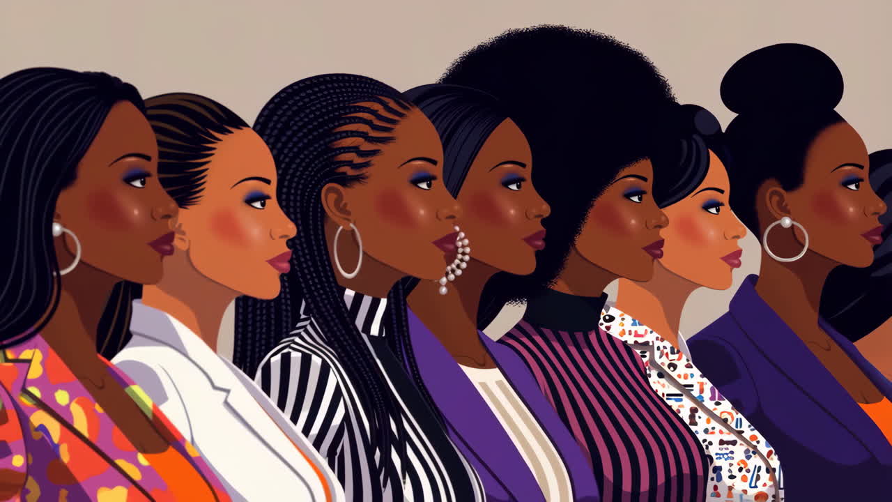 Illustrative Portraits of Diverse Black Women