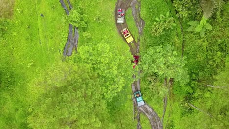 suv vehicle on the muddy road