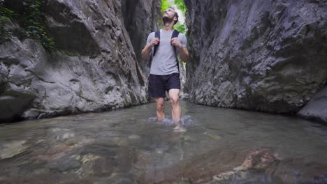 Adventurous-teenager-in-the-canyon.