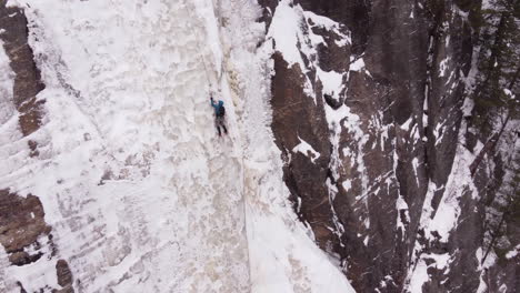 two climber ice climbing in canada