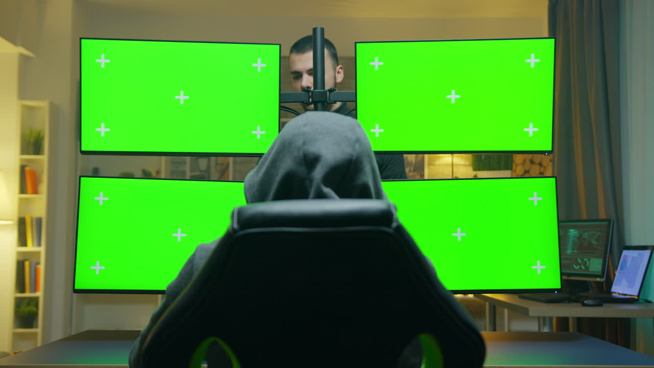 Team of dangerous hacker talking about how to attack the government