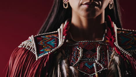 portrait of a woman in traditional indigenous attire