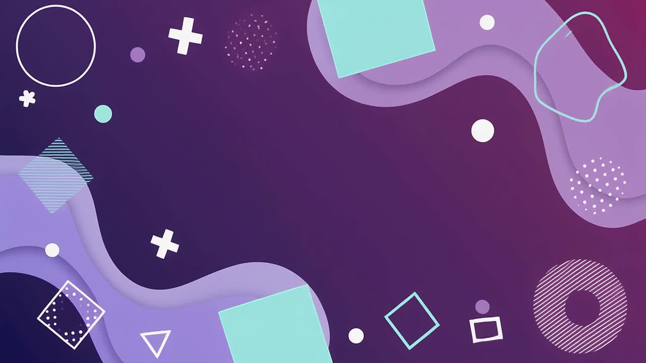Modern Abstract Motion Graphics with Wavy Geometric Shapes