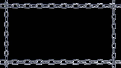 metal chain link connection loop animation