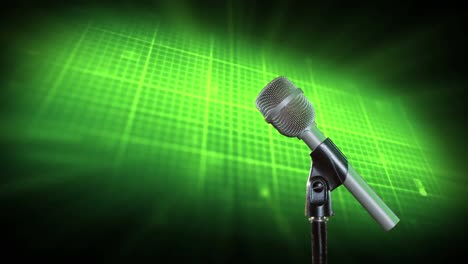 Microphone-on-green-background