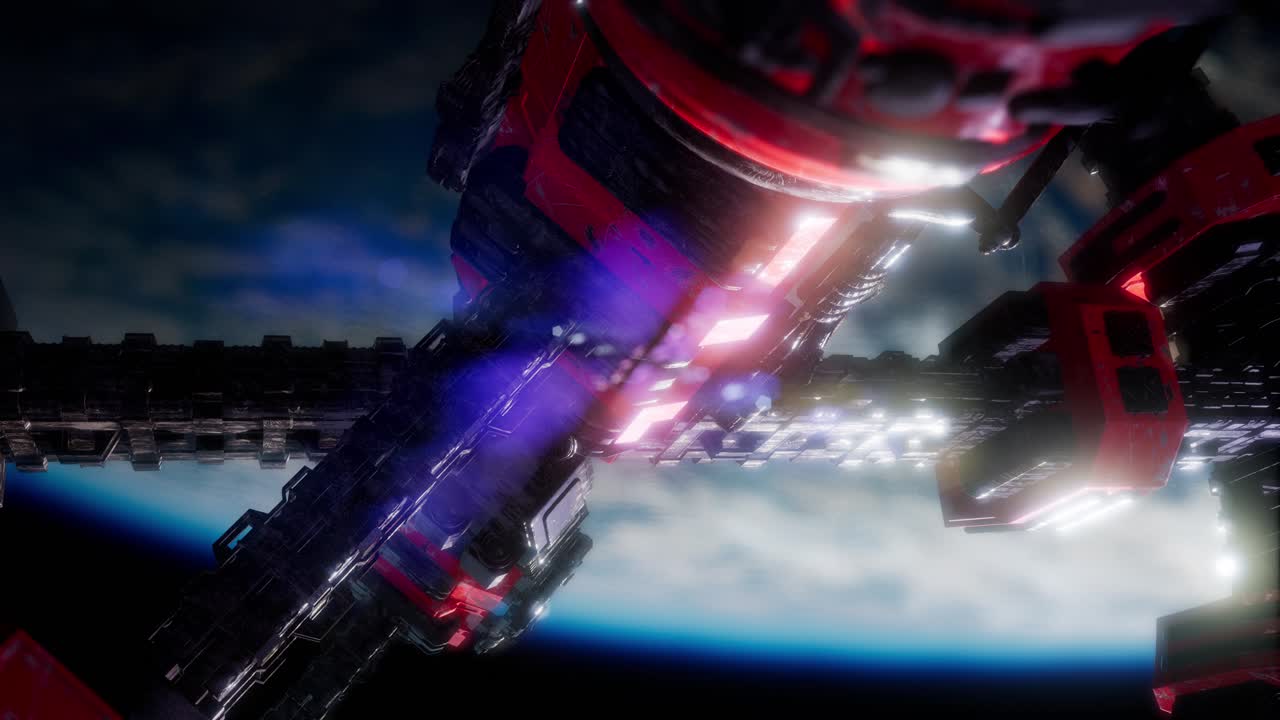 la tierra y la estación espacial iss