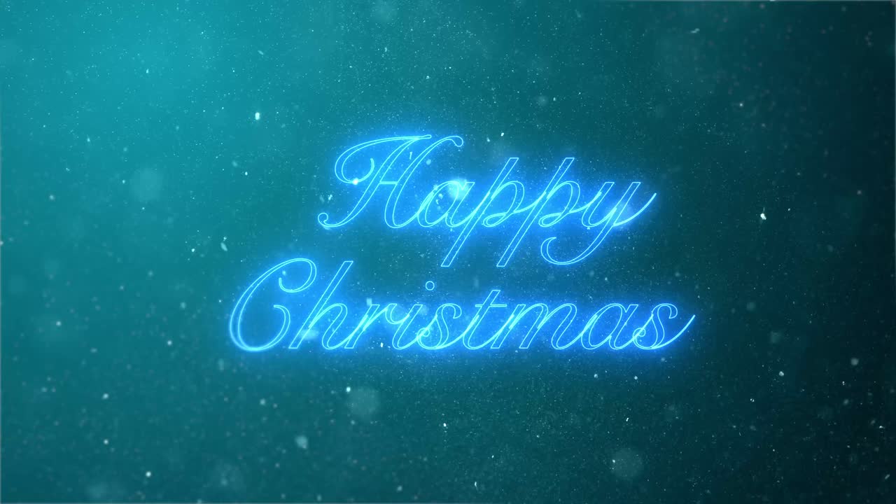 파란색 배경에 해피 크리스마스 메시지