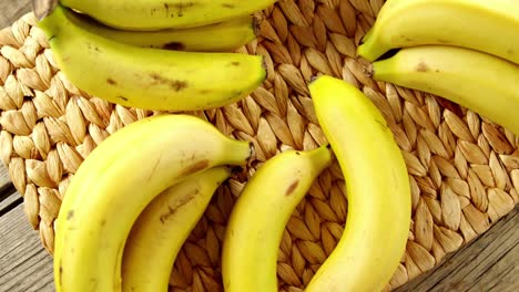 bananas arranged on place mat