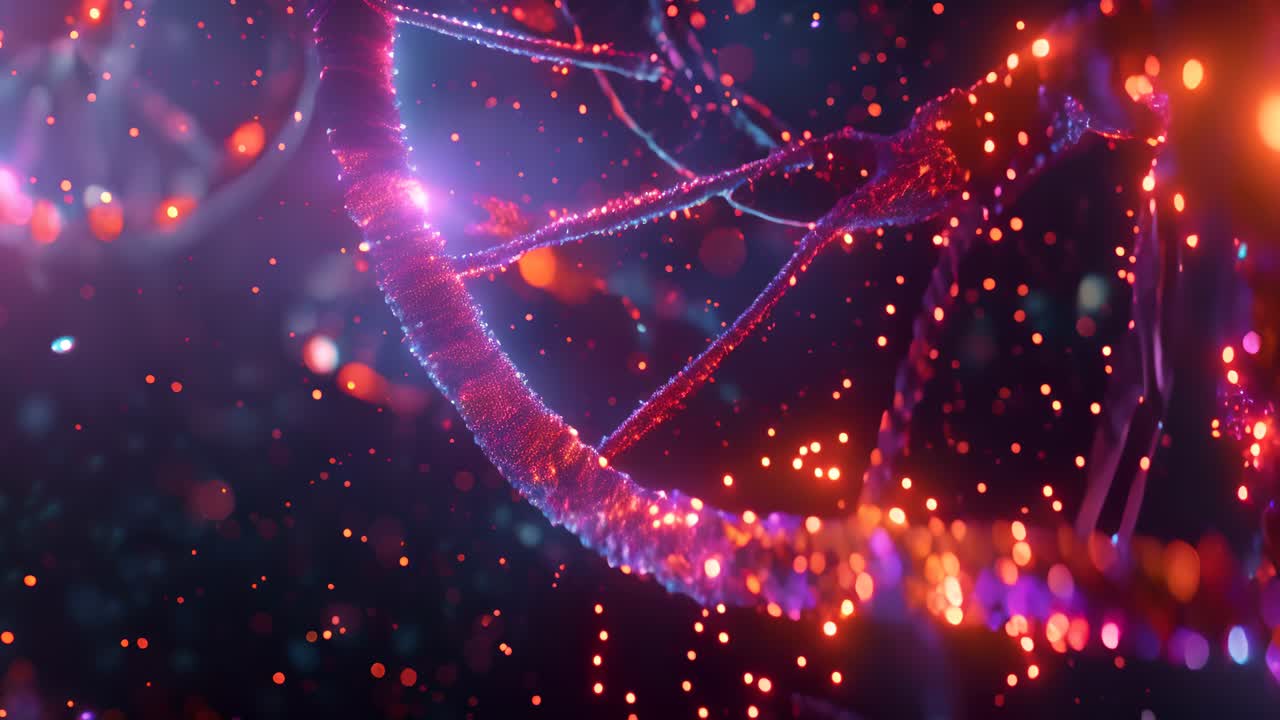 추상적인 dna 시각화