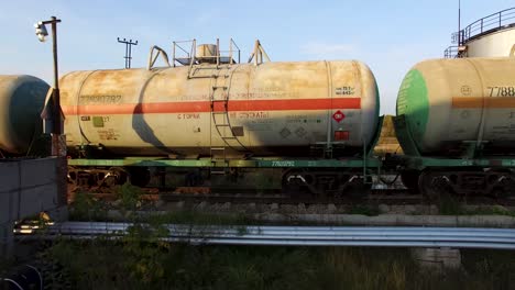 tank cars on a railroad track